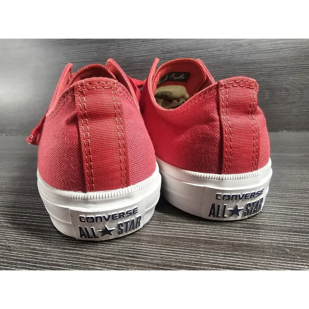 Converse All Star Chuck Taylor II Men's Size 10 Shoes Red White Low Top Sneakers